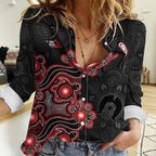 Personalised Melbourne Renegades NAIDOC Week 2026 Women Casual Shirt Sea Turtles Aboriginal Art