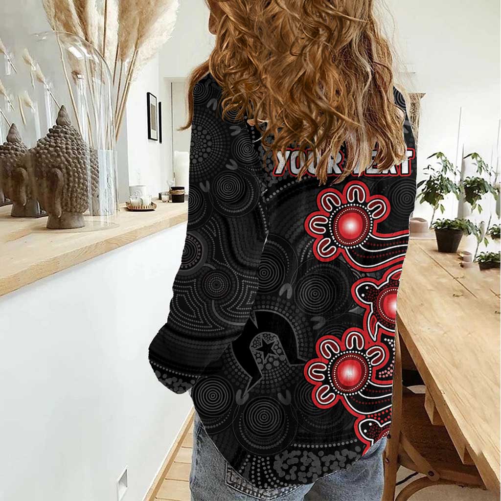 Personalised Melbourne Renegades NAIDOC Week 2026 Women Casual Shirt Sea Turtles Aboriginal Art