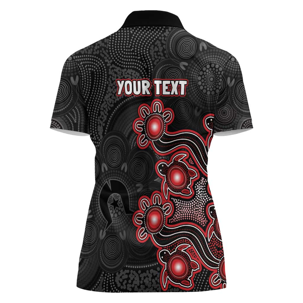 Personalised Melbourne Renegades NAIDOC Week 2026 Women Polo Shirt Sea Turtles Aboriginal Art
