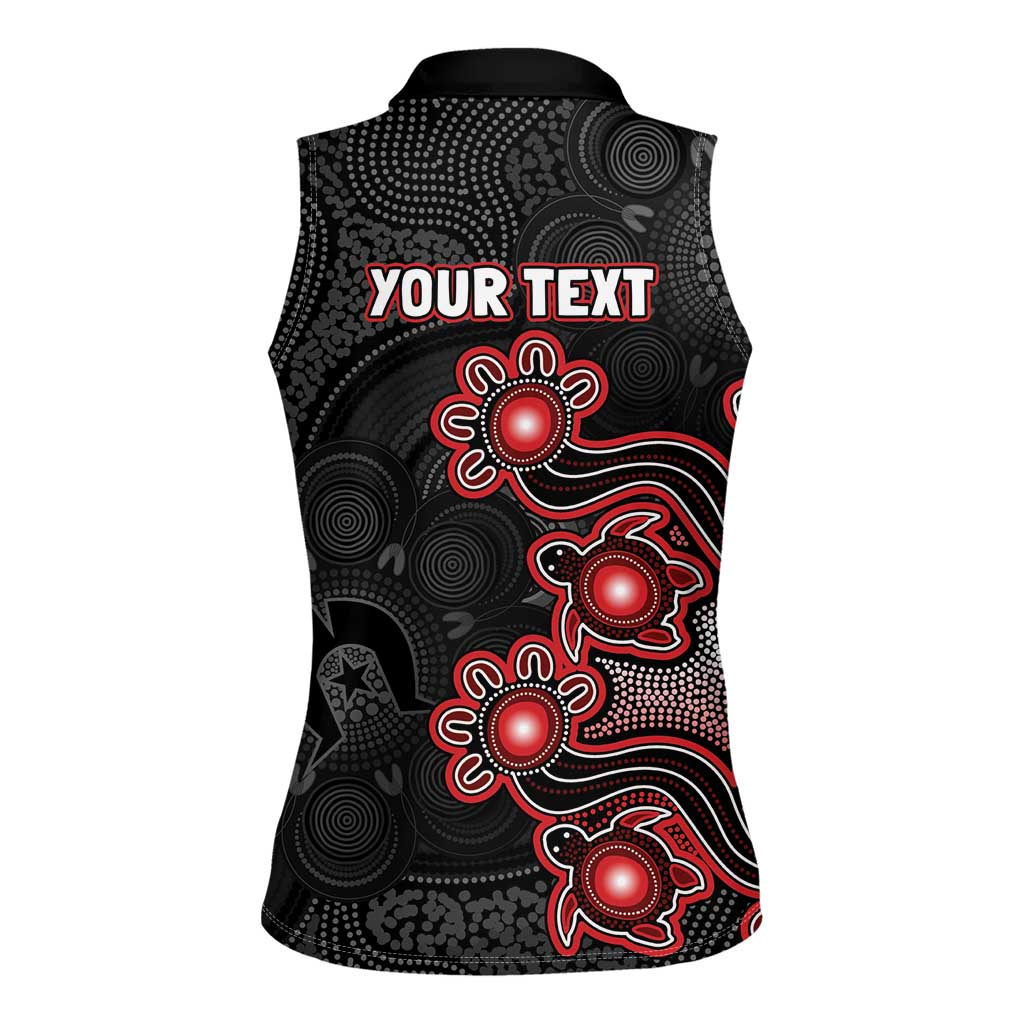 Personalised Melbourne Renegades NAIDOC Week 2026 Women Sleeveless Polo Shirt Sea Turtles Aboriginal Art