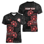 Personalised Melbourne Renegades NAIDOC Week 2026 Women V-Neck T-Shirt Sea Turtles Aboriginal Art