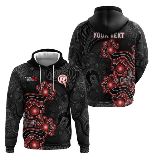 Personalised Melbourne Renegades NAIDOC Week 2026 Zip Hoodie Sea Turtles Aboriginal Art