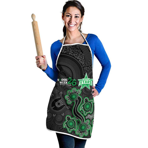 Melbourne Stars NAIDOC Week 2026 Apron Sea Turtles Aboriginal Art