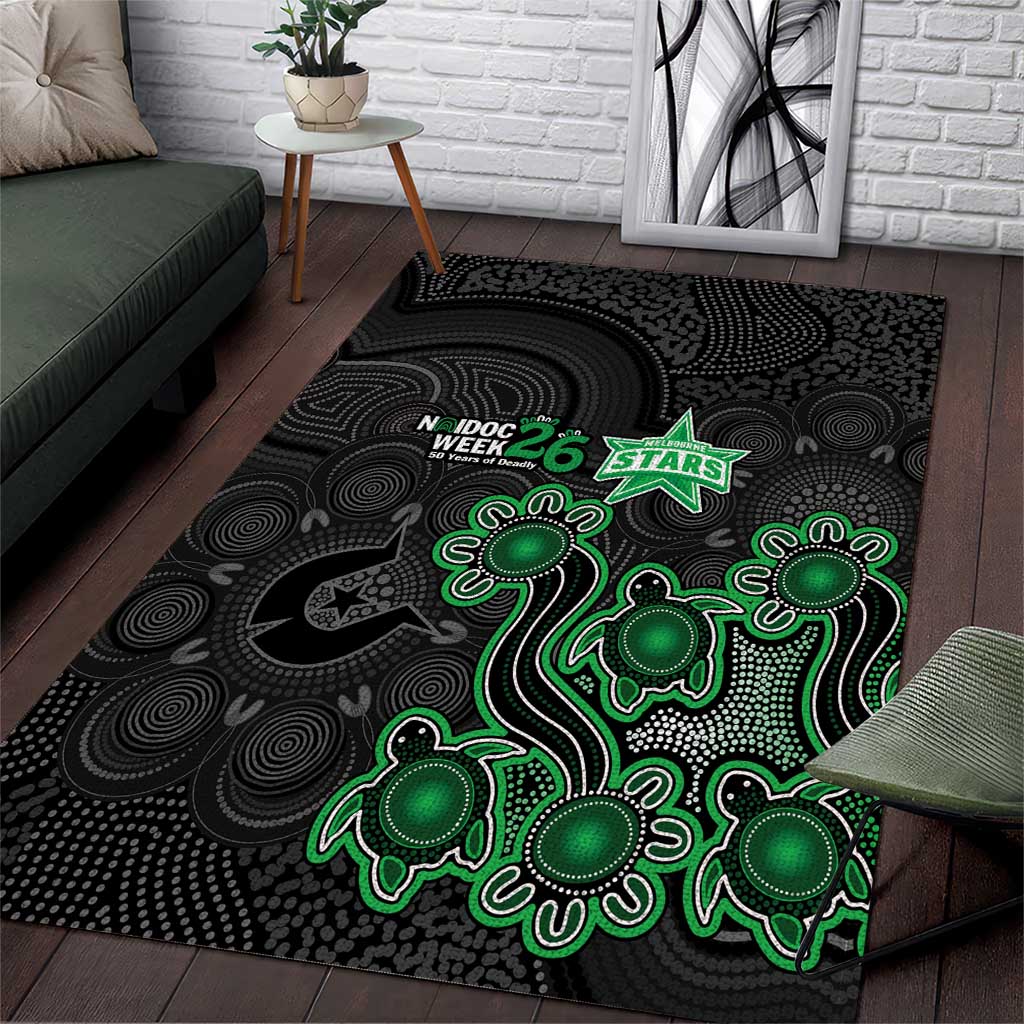 Melbourne Stars NAIDOC Week 2026 Area Rug Sea Turtles Aboriginal Art