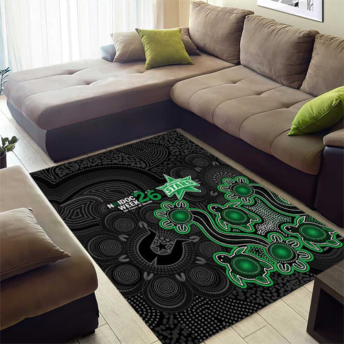 Melbourne Stars NAIDOC Week 2026 Area Rug Sea Turtles Aboriginal Art