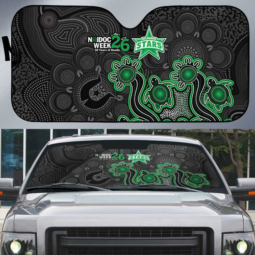 Melbourne Stars NAIDOC Week 2026 Auto Sun Shade Sea Turtles Aboriginal Art
