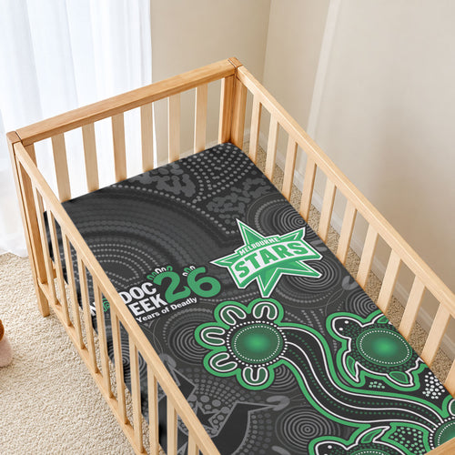 Melbourne Stars NAIDOC Week 2026 Baby Bed Cover Sea Turtles Aboriginal Art