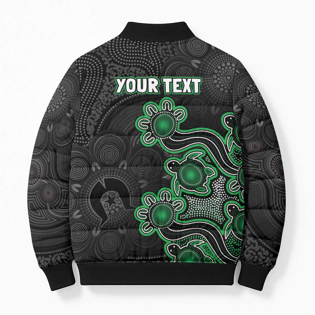 Personalised Melbourne Stars NAIDOC Week 2026 Bomber Puffer Jacket Sea Turtles Aboriginal Art