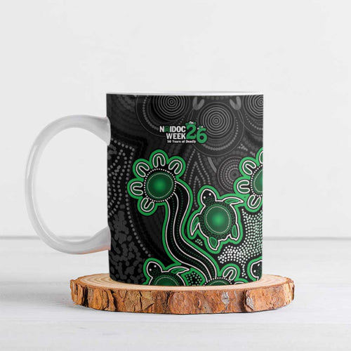 Personalised Melbourne Stars NAIDOC Week 2026 Ceramic Mug Sea Turtles Aboriginal Art