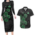 Personalised Melbourne Stars NAIDOC Week 2026 Couples Matching Long Sleeve Bodycon Dress and Hawaiian Shirt Sea Turtles Aboriginal Art