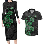 Personalised Melbourne Stars NAIDOC Week 2026 Couples Matching Long Sleeve Bodycon Dress and Hawaiian Shirt Sea Turtles Aboriginal Art