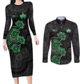 Personalised Melbourne Stars NAIDOC Week 2026 Couples Matching Long Sleeve Bodycon Dress and Long Sleeve Button Shirt Sea Turtles Aboriginal Art