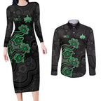 Personalised Melbourne Stars NAIDOC Week 2026 Couples Matching Long Sleeve Bodycon Dress and Long Sleeve Button Shirt Sea Turtles Aboriginal Art