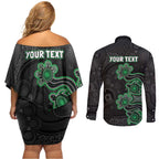 Personalised Melbourne Stars NAIDOC Week 2026 Couples Matching Off Shoulder Short Dress and Long Sleeve Button Shirt Sea Turtles Aboriginal Art
