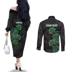 Personalised Melbourne Stars NAIDOC Week 2026 Couples Matching Off The Shoulder Long Sleeve Dress and Long Sleeve Button Shirt Sea Turtles Aboriginal Art