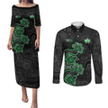 Personalised Melbourne Stars NAIDOC Week 2026 Couples Matching Puletasi and Long Sleeve Button Shirt Sea Turtles Aboriginal Art