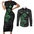 Personalised Melbourne Stars NAIDOC Week 2026 Couples Matching Short Sleeve Bodycon Dress and Long Sleeve Button Shirt Sea Turtles Aboriginal Art