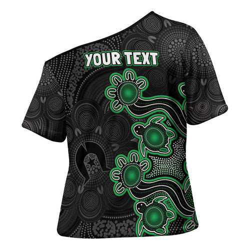 Personalised Melbourne Stars NAIDOC Week 2026 Cross Shoulder Shirt Sea Turtles Aboriginal Art