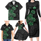 Personalised Melbourne Stars NAIDOC Week 2026 Family Matching Long Sleeve Bodycon Dress and Hawaiian Shirt Sea Turtles Aboriginal Art