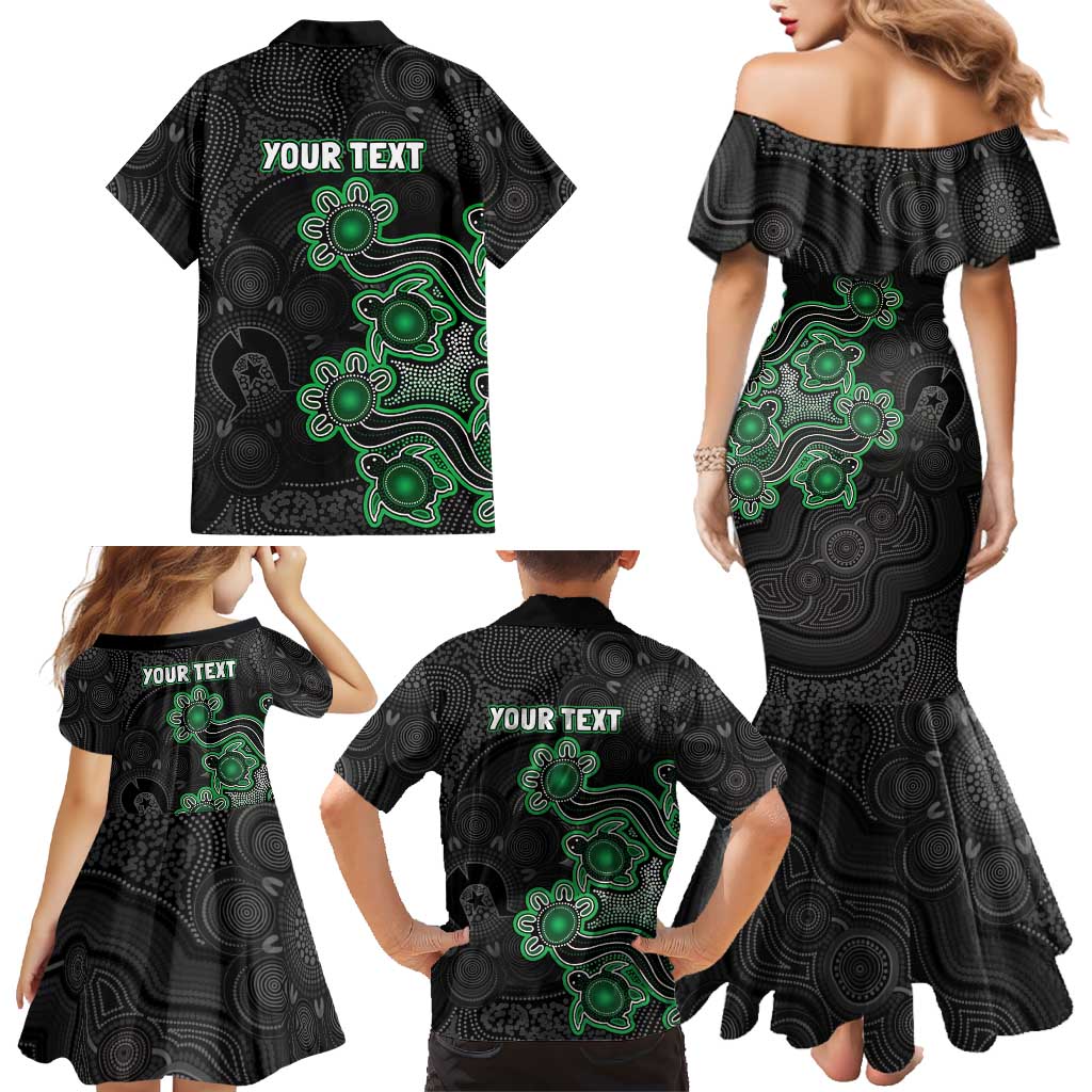Personalised Melbourne Stars NAIDOC Week 2026 Family Matching Mermaid Dress and Hawaiian Shirt Sea Turtles Aboriginal Art