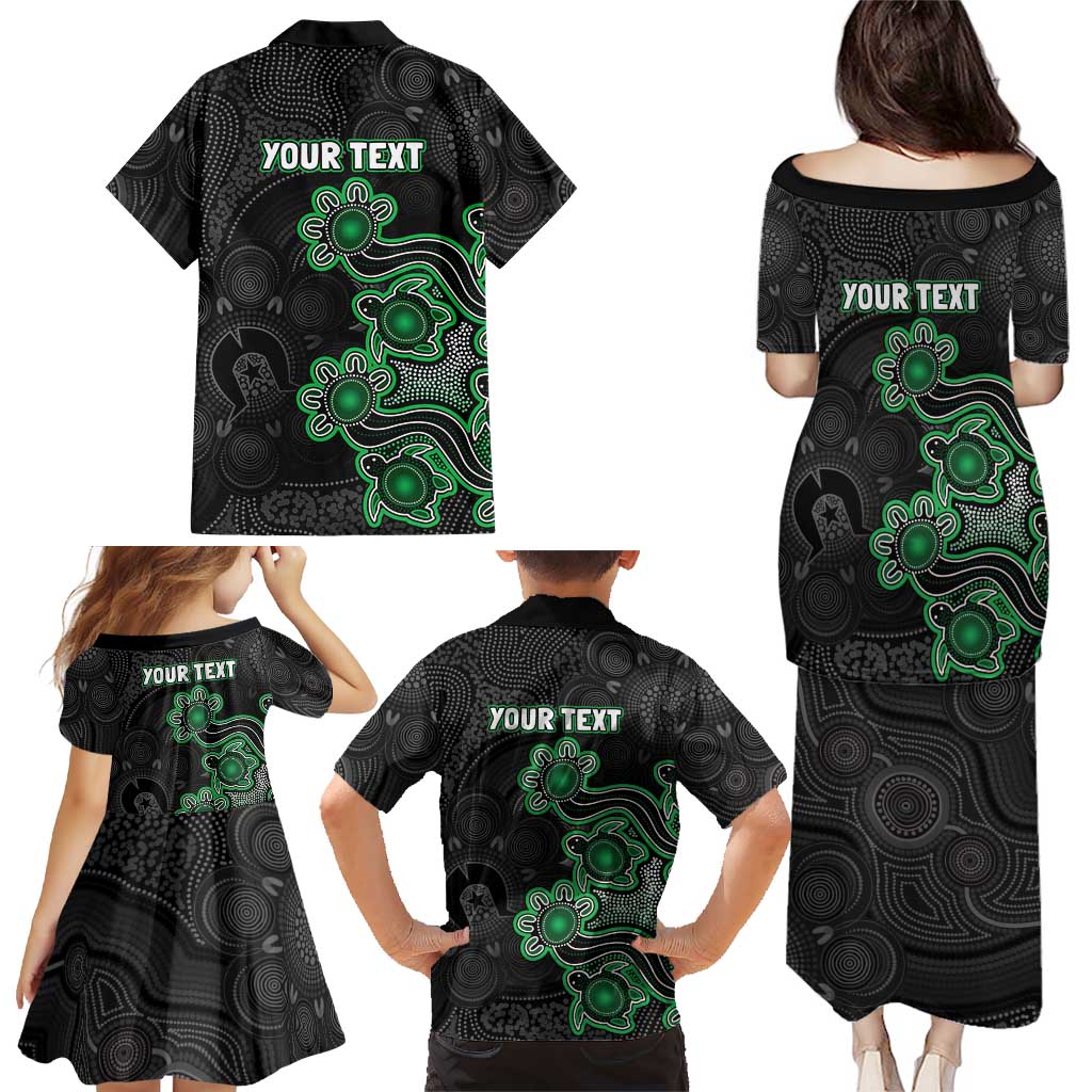 Personalised Melbourne Stars NAIDOC Week 2026 Family Matching Puletasi and Hawaiian Shirt Sea Turtles Aboriginal Art