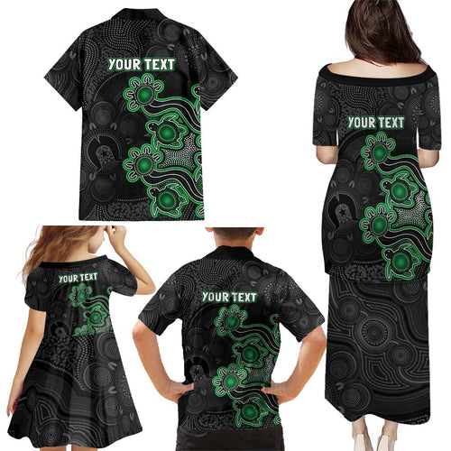 Personalised Melbourne Stars NAIDOC Week 2026 Family Matching Puletasi and Hawaiian Shirt Sea Turtles Aboriginal Art