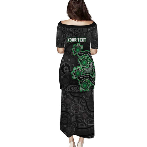 Personalised Melbourne Stars NAIDOC Week 2026 Family Matching Puletasi and Hawaiian Shirt Sea Turtles Aboriginal Art