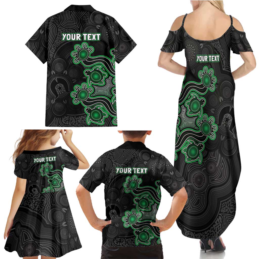 Personalised Melbourne Stars NAIDOC Week 2026 Family Matching Summer Maxi Dress and Hawaiian Shirt Sea Turtles Aboriginal Art