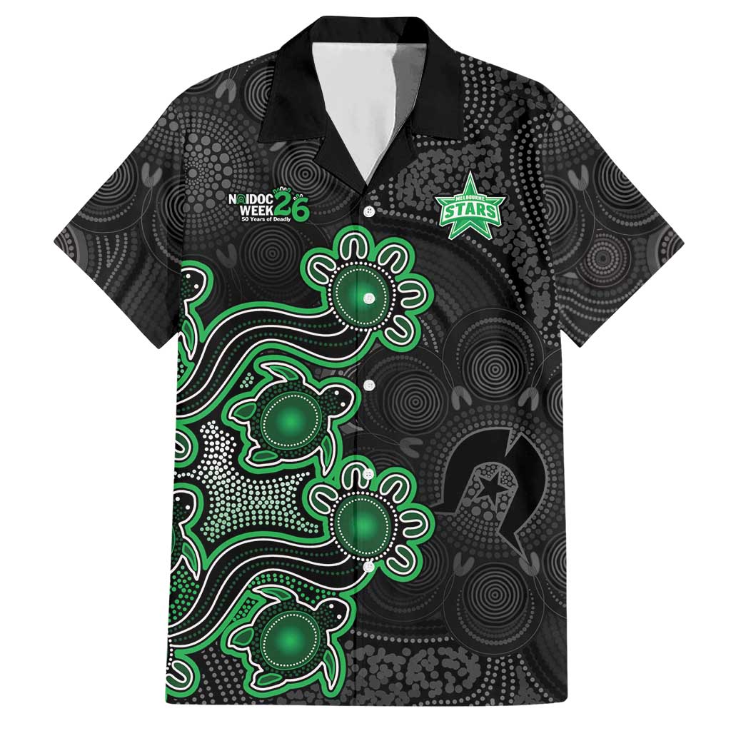 Personalised Melbourne Stars NAIDOC Week 2026 Hawaiian Shirt Sea Turtles Aboriginal Art
