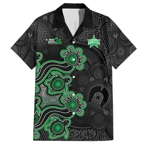 Personalised Melbourne Stars NAIDOC Week 2026 Hawaiian Shirt Sea Turtles Aboriginal Art