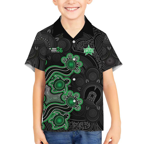 Personalised Melbourne Stars NAIDOC Week 2026 Hawaiian Shirt Sea Turtles Aboriginal Art