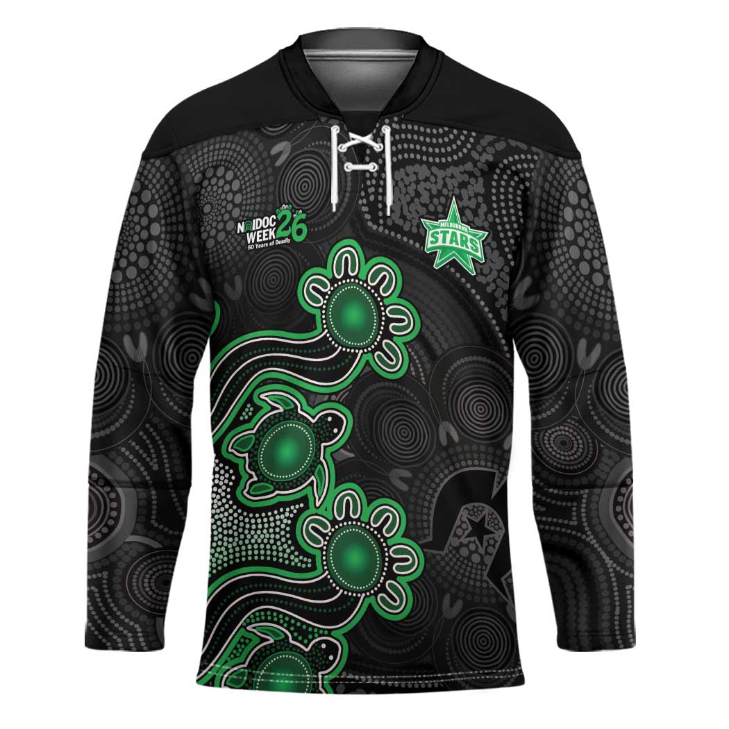 Personalised Melbourne Stars NAIDOC Week 2026 Hockey Jersey Sea Turtles Aboriginal Art