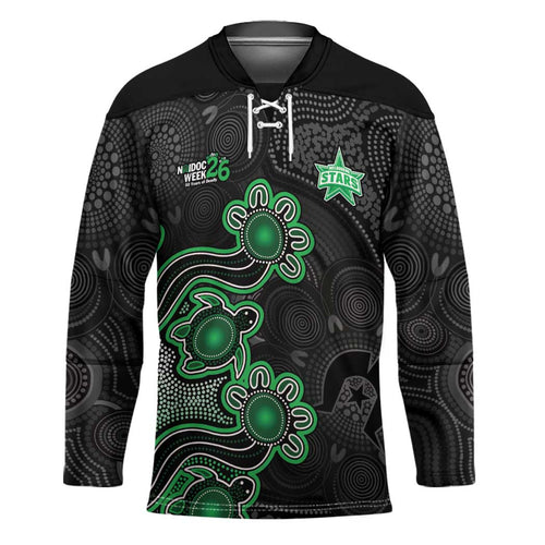 Personalised Melbourne Stars NAIDOC Week 2026 Hockey Jersey Sea Turtles Aboriginal Art