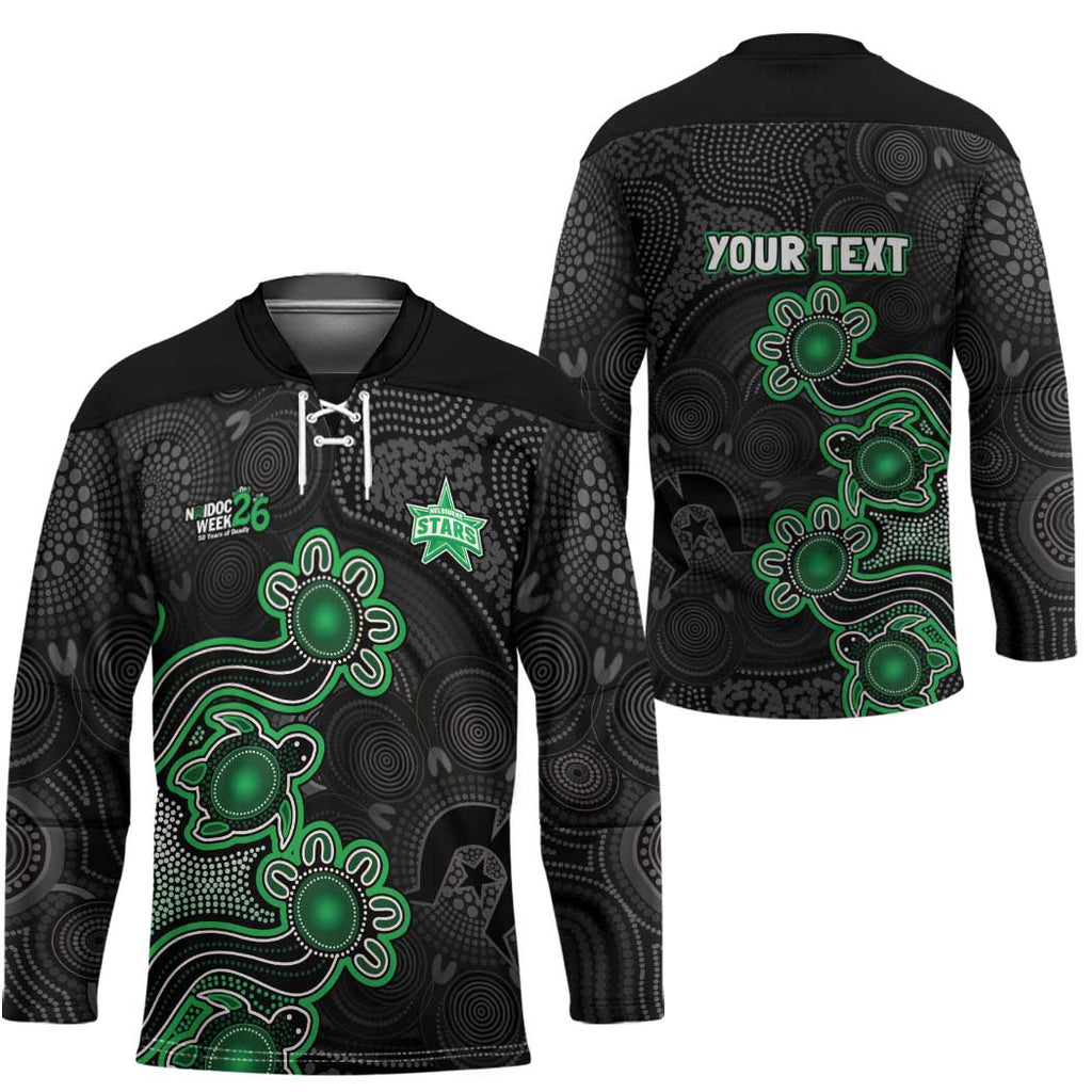 Personalised Melbourne Stars NAIDOC Week 2026 Hockey Jersey Sea Turtles Aboriginal Art