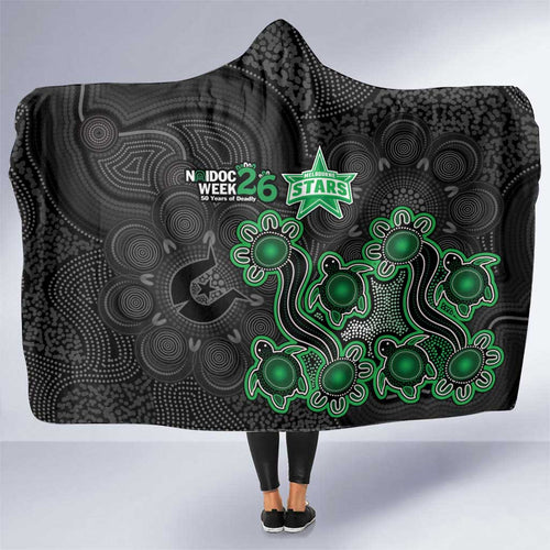 Melbourne Stars NAIDOC Week 2026 Hooded Blanket Sea Turtles Aboriginal Art