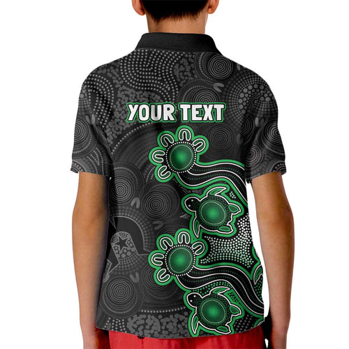 Personalised Melbourne Stars NAIDOC Week 2026 Kid Polo Shirt Sea Turtles Aboriginal Art