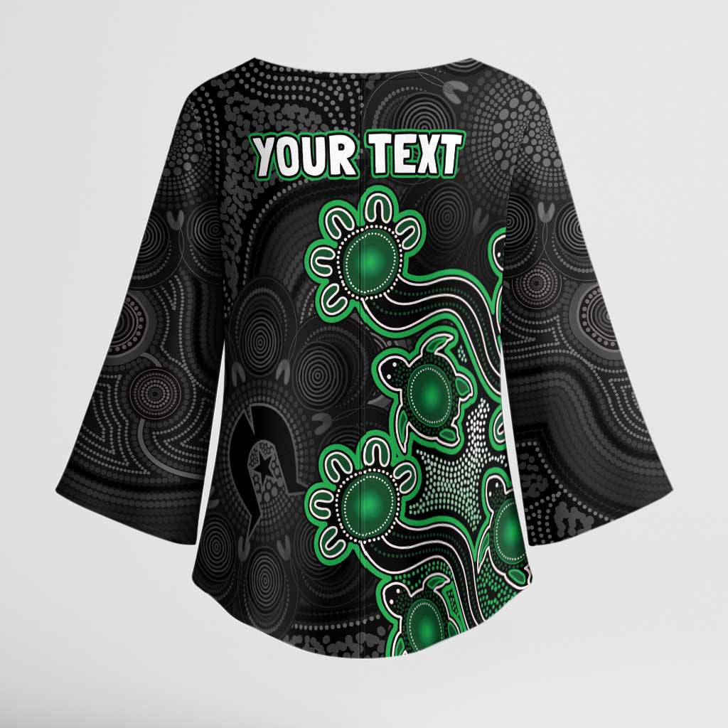 Personalised Melbourne Stars NAIDOC Week 2026 Kimono Sleeve Blouse Sea Turtles Aboriginal Art