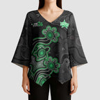Personalised Melbourne Stars NAIDOC Week 2026 Kimono Sleeve Blouse Sea Turtles Aboriginal Art
