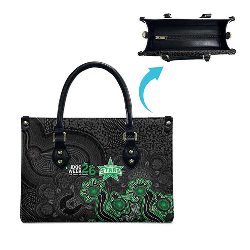 Melbourne Stars NAIDOC Week 2026 Leather Bag Sea Turtles Aboriginal Art
