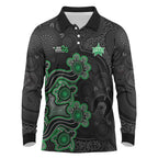 Personalised Melbourne Stars NAIDOC Week 2026 Long Sleeve Polo Shirt Sea Turtles Aboriginal Art