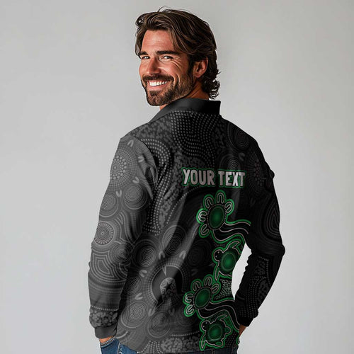 Personalised Melbourne Stars NAIDOC Week 2026 Long Sleeve Polo Shirt Sea Turtles Aboriginal Art