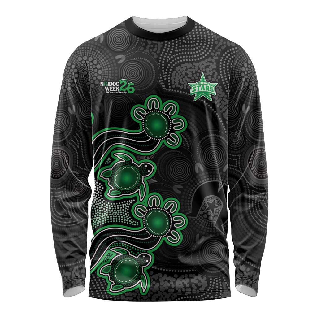 Personalised Melbourne Stars NAIDOC Week 2026 Long Sleeve Shirt Sea Turtles Aboriginal Art