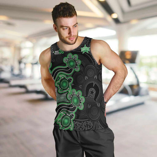 Personalised Melbourne Stars NAIDOC Week 2026 Men Tank Top Sea Turtles Aboriginal Art