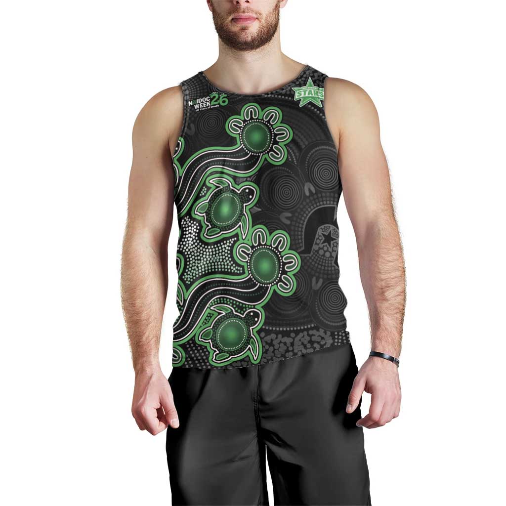 Personalised Melbourne Stars NAIDOC Week 2026 Men Tank Top Sea Turtles Aboriginal Art