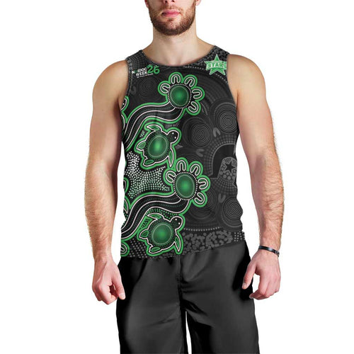 Personalised Melbourne Stars NAIDOC Week 2026 Men Tank Top Sea Turtles Aboriginal Art