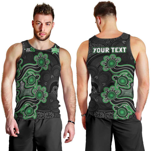 Personalised Melbourne Stars NAIDOC Week 2026 Men Tank Top Sea Turtles Aboriginal Art