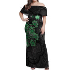 Personalised Melbourne Stars NAIDOC Week 2026 Off Shoulder Maxi Dress Sea Turtles Aboriginal Art