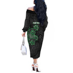 Personalised Melbourne Stars NAIDOC Week 2026 Off The Shoulder Long Sleeve Dress Sea Turtles Aboriginal Art