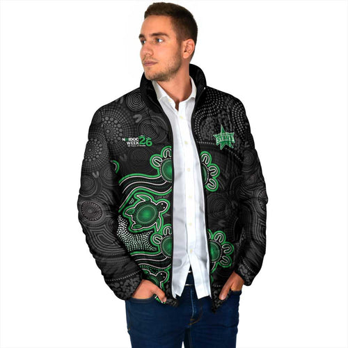 Personalised Melbourne Stars NAIDOC Week 2026 Padded Jacket Sea Turtles Aboriginal Art
