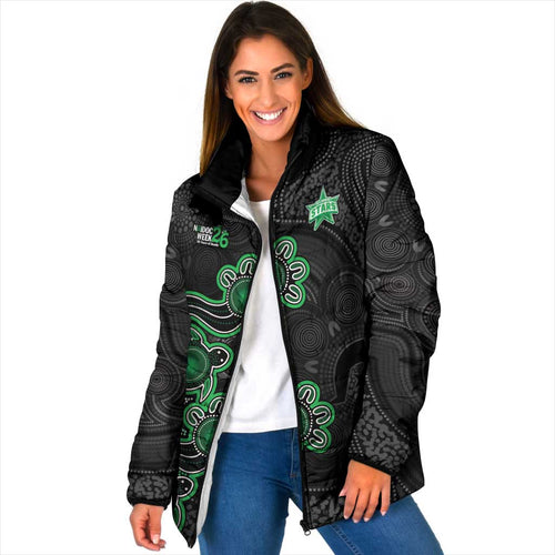 Personalised Melbourne Stars NAIDOC Week 2026 Padded Jacket Sea Turtles Aboriginal Art